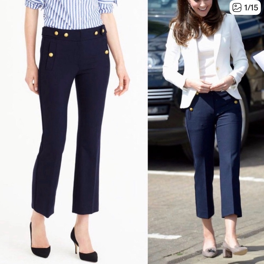 NWT JCrew SAILOR PANT IN BI-STRETCH WOOL - size 14